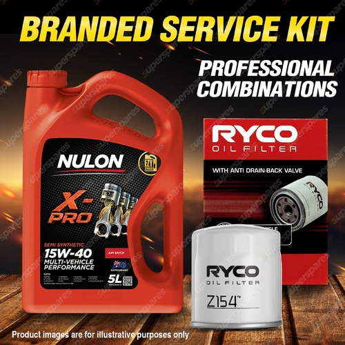 Ryco Oil Filter 5L XPR15W40 Oil Service Kit for Holden Frontera M7 MX Rodeo TF