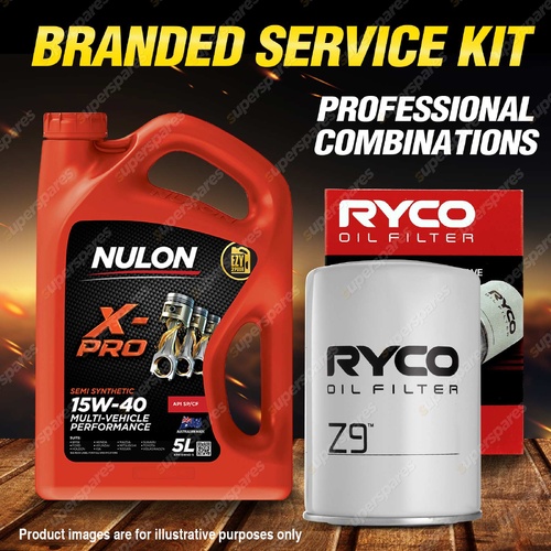 Ryco Oil Filter 5L XPR15W40 Oil Service Kit for Landcruiser FJ62 60 70 73 75 80