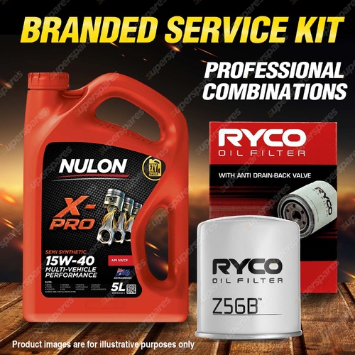Ryco Oil Filter 5L XPR15W40 Oil Service Kit for Holden Rodeo KB Shuttle WFR11