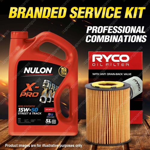Ryco Oil Filter 5L XPR15W50 Engine Oil Service Kit for BMW 323i E36 2.5L Petrol
