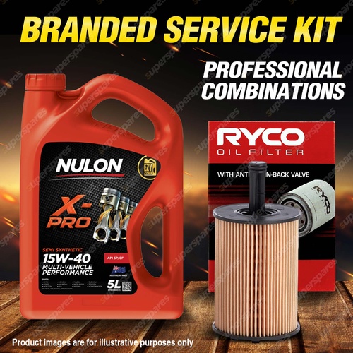 Ryco Oil Filter 5L XPR15W40 Eng Oil Service Kit for Volkswagen Kombi T5 1.9L TDi
