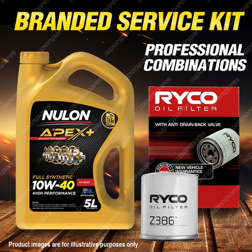 Ryco Oil Filter 5L APX10W40 Eng Oil Service Kit for Toyota Rav 4 SXA 10 11 20 21