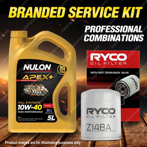 Ryco Oil Filter 5L APX10W40 Eng. Oil Service Kit for Mazda T2000 WE 2.0L Petrol
