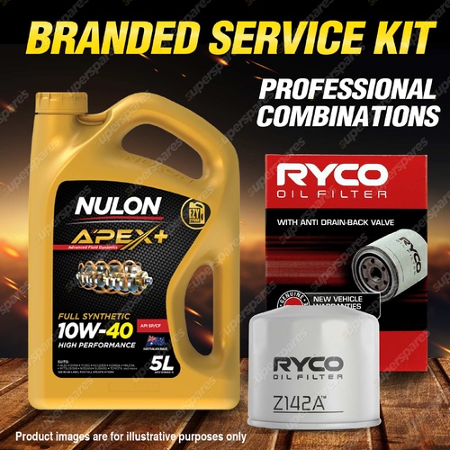 Ryco Oil Filter 5L APX10W40 Eng. Oil Service Kit for Mitsubishi Express SF SG SH