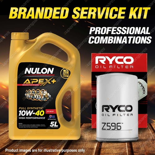 Ryco Oil Filter Nulon 5L APX10W40 Eng. Oil Service Kit for Mazda Tribute YU 2.0L