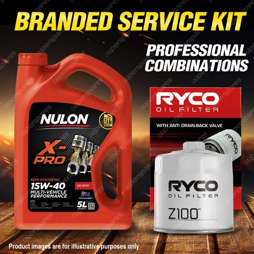 Ryco Oil Filter 5L XPR15W40 Eng. Oil Service Kit for VW Caravelle T3 Kombi 2000