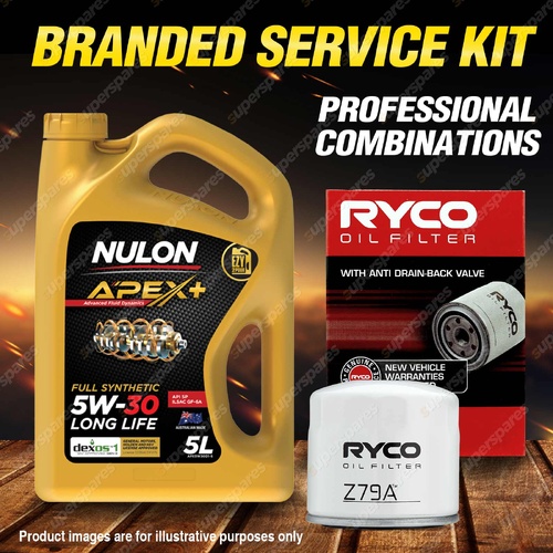 Ryco Oil Filter 5L APX5W30D1 Oil Service Kit for Hyundai Sonata NF Tiburon GK
