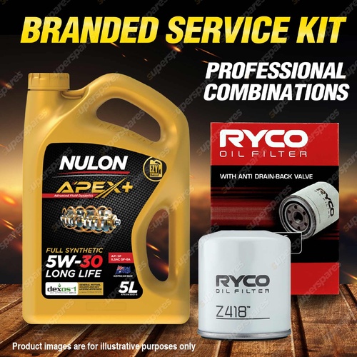 Ryco Oil Filter Nulon 5L APX5W30D1 Eng. Oil Service Kit for Suzuki Vitara SV420
