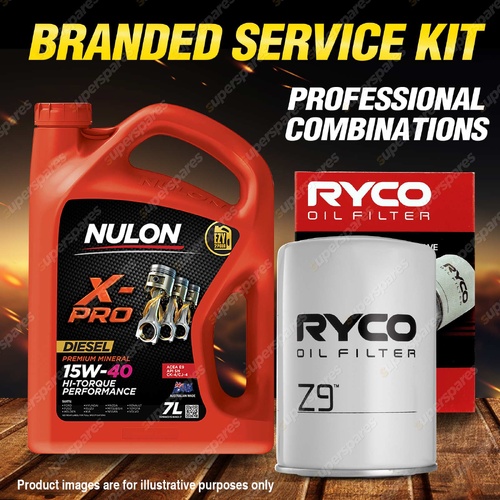 Ryco Oil Filter 7L XPRHD15W40 Oil Service Kit for Landcruiser LJ70 BJ 73 74