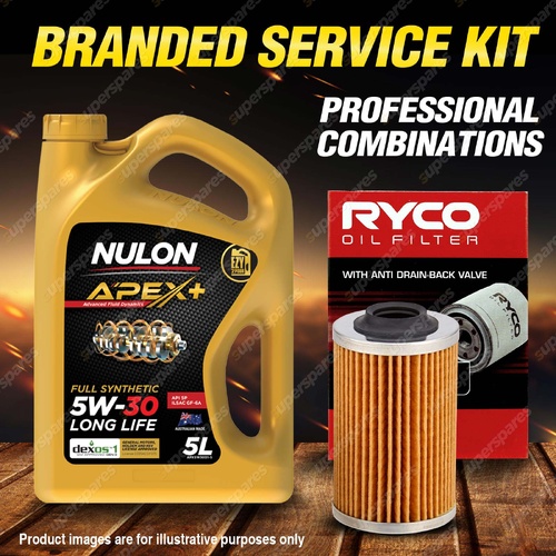 Ryco Oil Filter 5L APX5W30D1 Oil Service Kit for Holden Berlina Crewman VE VZ