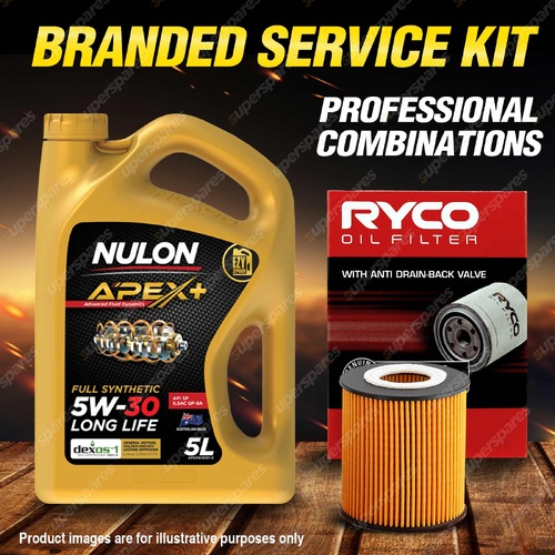 Ryco Oil Filter 5L APX5W30D1 Eng. Oil Service Kit for Mazda CX-7 ER Tribute CU08