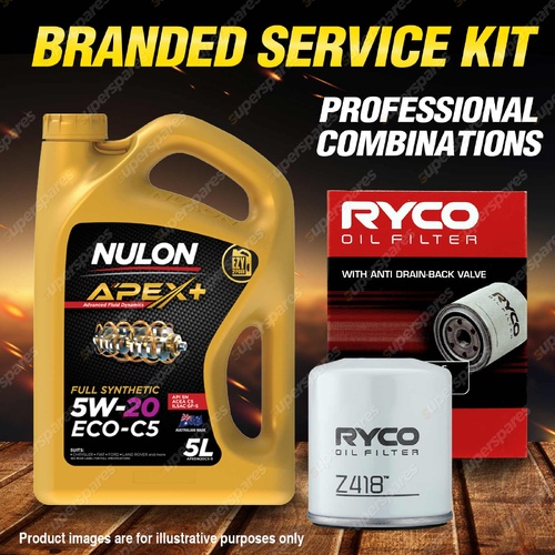 Ryco Oil Filter 5L APX5W20C5 Engine Oil Service Kit for Jeep Wrangler JK 3.8L V6