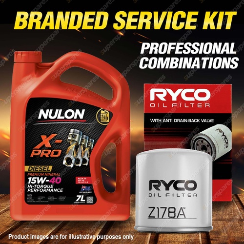 Ryco Oil Filter 7L XPRHD15W40 Oil Service Kit for Holden Shuttle WFR51 2.0L D