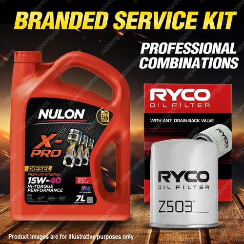 Ryco Oil Filter 7L XPRHD15W40 Oil Service Kit for Nissan Terrano II R20 2.7 TD
