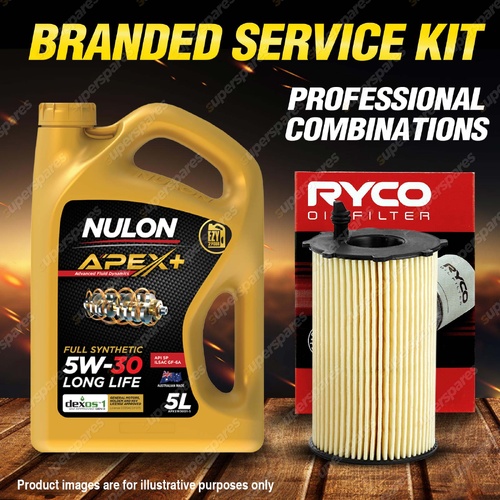 Ryco Oil Filter 5L APX5W30D1 Oil Service Kit for Hyundai Santa Fe CM DM Petrol