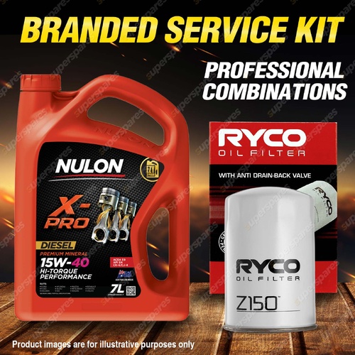 Ryco Oil Filter 7L XPRHD15W40 Oil Service Kit for Mazda B2200 Bravo E2200 80-85