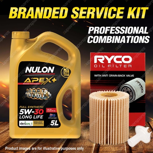 Ryco Oil Filter 5L APX5W30D1 Oil Service Kit for Toyota Landcruiser Prado GRJ150