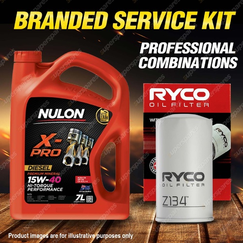 Ryco Oil Filter 7L XPRHD15W40 Oil Service Kit for Nissan Urvan E23 2.2L Diesel