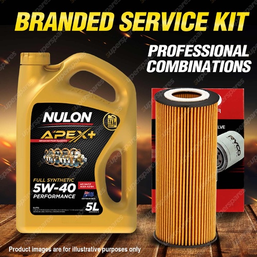 Ryco Oil Filter Nulon 5L APX5W40 Eng Oil Service Kit for Audi A4 B7 3.2L V6 TFSi
