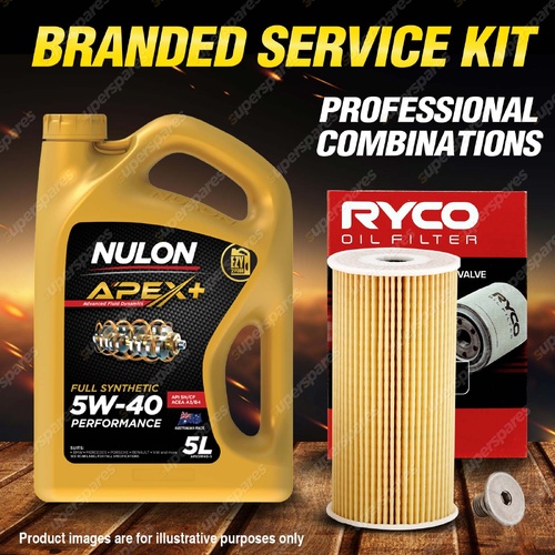 Ryco Oil Filter 5L APX5W40 Eng Oil Service Kit for Hyundai Santa Fe CM DM 2.2 TD