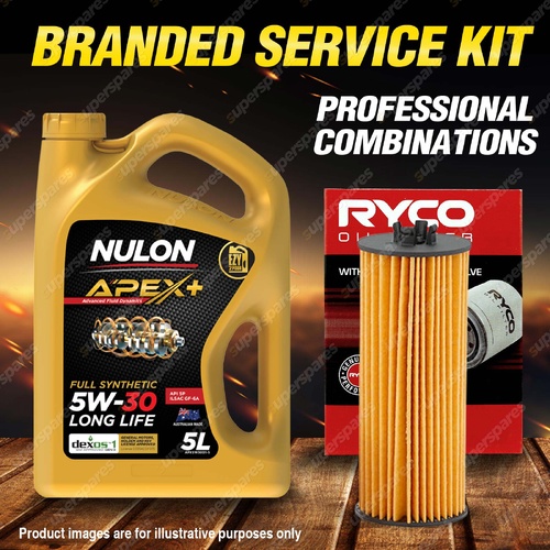 Ryco Oil Filter 5L APX5W30D1 Engine Oil Service Kit for Jeep Wrangler JK 3.6 V6
