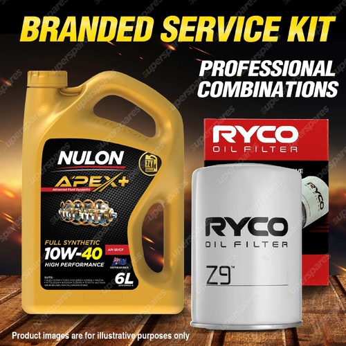 Ryco Oil Filter 6L APX10W40 Oil Service Kit for Toyota Landcruiser FJ40 FJ45 55