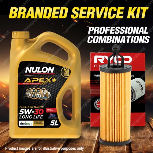 Ryco Oil Filter 5L APX5W30D1 Engine Oil Service Kit for Jeep Wrangler JK 3.6L V6
