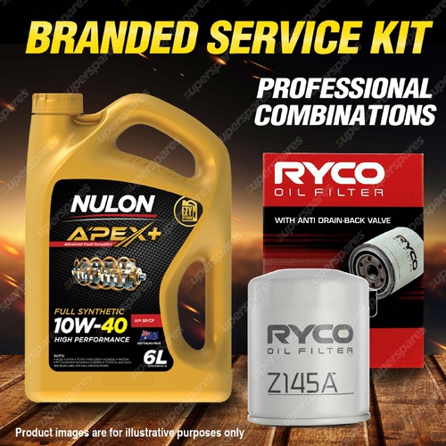 Ryco Oil Filter 6L APX10W40 Eng Oil Service Kit for Nissan Infiniti NG50 4.5L V8