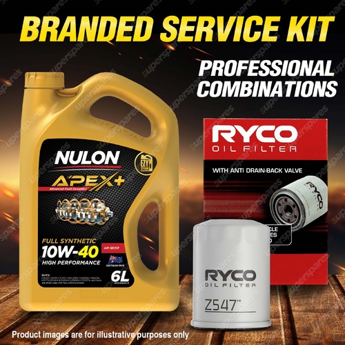 Ryco Oil Filter 6L APX10W40 Oil Service Kit for Nissan Patrol GU II III IV VI