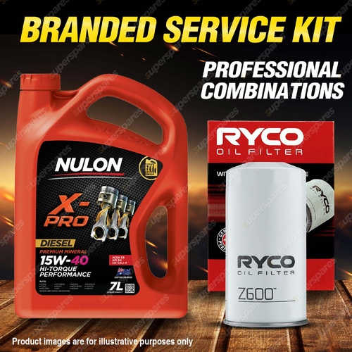 Ryco Oil Filter 7L XPRHD15W40 Oil Service Kit for Holden Rodeo RA 3.0 TD 07-08