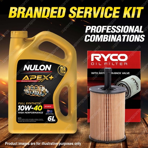Ryco Oil Filter 6L APX10W40 Eng Oil Service Kit for Volkswagen Caravelle T4 2.8L
