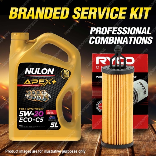 Ryco Oil Filter 5L APX5W20C5 Engine Oil Service Kit for Jeep Cherokee KL 3.2L V6
