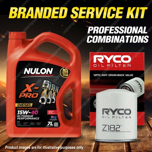 Ryco Oil Filter 7L XPRHD15W40 Oil Service Kit for Holden Jackaroo UBS52 2.2LTD