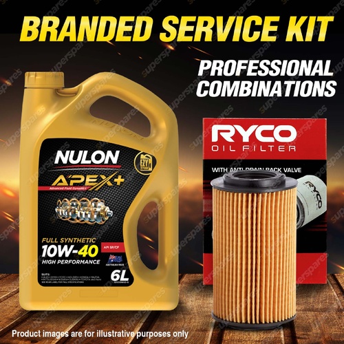 Ryco Oil Filter 6L APX10W40 Eng. Oil Service Kit for Jeep Grand Cherokee WG 2.7L