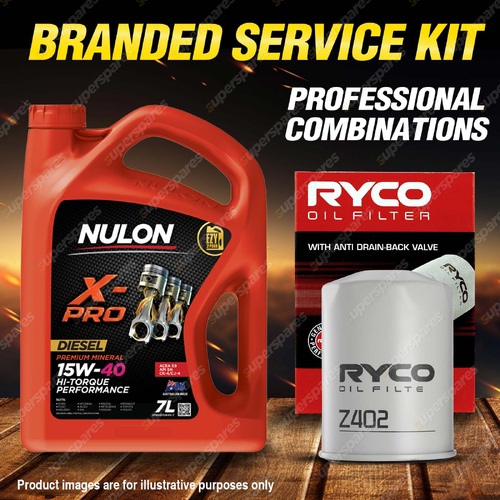 Ryco Oil Filter 7L XPRHD15W40 Oil Service Kit for Holden Jackaroo UBS69 Rodeo RA