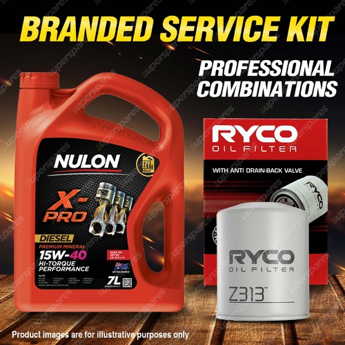 Ryco Oil Filter 7L XPRHD15W40 Oil Service Kit for Mitsubishi Express SF SG SH SJ