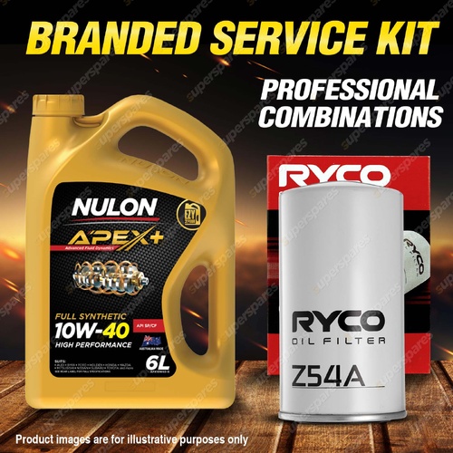 Ryco Oil Filter 6L APX10W40 Eng. Oil Service Kit for VW Caravelle Transporter T4