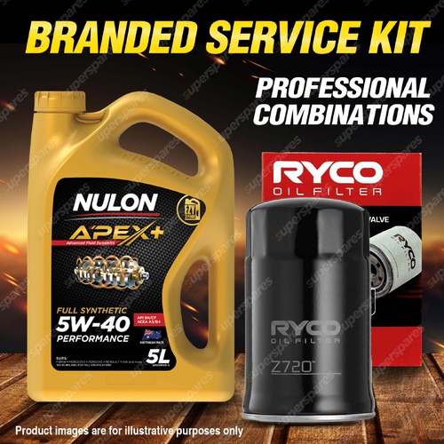 Ryco Oil Filter 5L APX5W40 Eng Oil Service Kit for Hyundai Santa Fe CM 2.2L CRDi