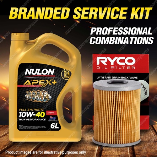 Ryco Oil Filter 6L APX10W40 Eng. Oil Service Kit for Volkswagen Golf VR6 1H 2.8L