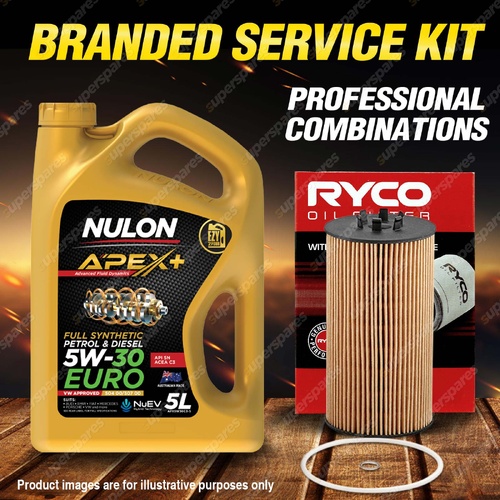 Ryco Oil Filter 5L APX5W30C3 Eng. Oil Service Kit for Audi A6 C6 A8 D3 S6 C5 C6