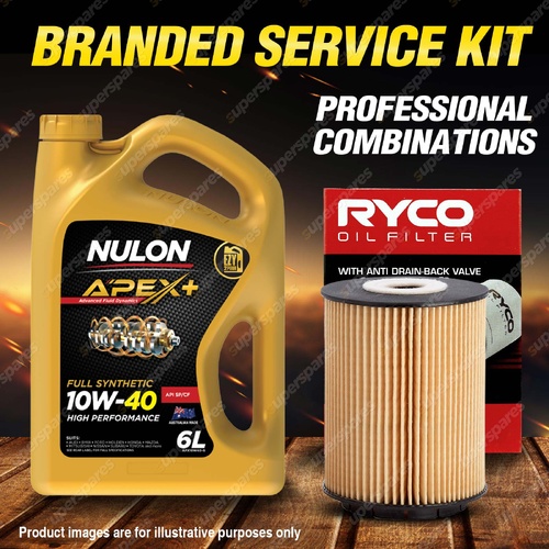 Ryco Oil Filter 6L APX10W40 Eng. Oil Service Kit for Volkswagen Golf VR6 2.8L V6