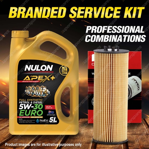 Ryco Oil Filter 5L APX5W30C3 Eng Oil Service Kit for Audi Allroad C5 2.5L V6 TDi