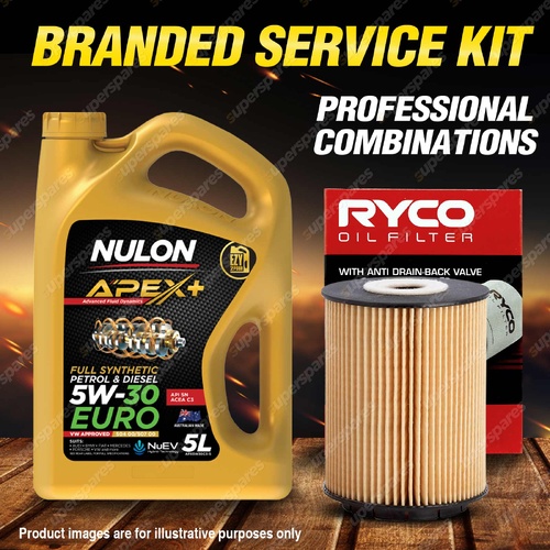 Ryco Oil Filter 5L APX5W30C3 Eng. Oil Service Kit for Audi A8 D2 V8 Q7 4L V6 FSi