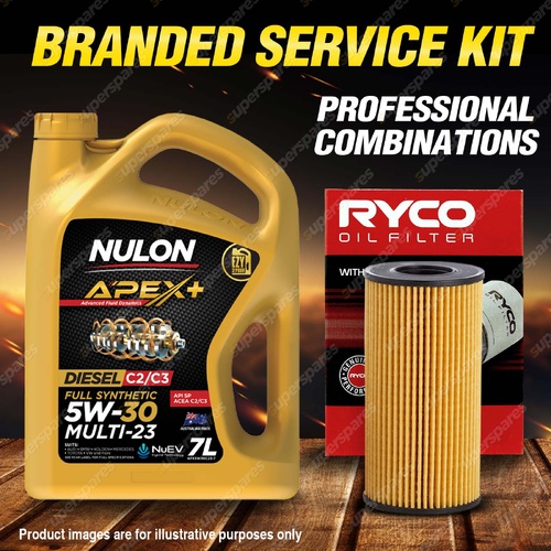 Ryco Oil Filter 7L APX5W30C23 Oil Service Kit for Nissan Navara NP300 2.3L TD