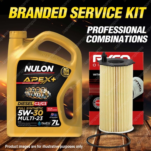 Ryco Oil Filter 7L APX5W30C23 Engine Oil Service Kit for Dodge Nitro KA 2.8L CRD