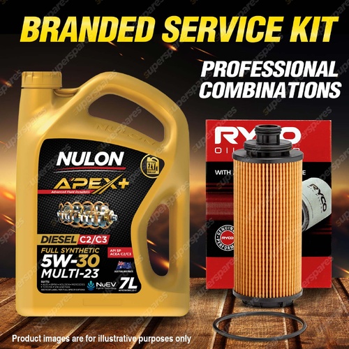 Ryco Oil Filter 7L APX5W30C23 Eng. Oil Service Kit for Holden Colorado 7 RG Z71