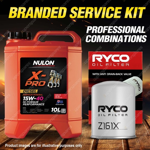 Ryco Oil Filter 10L XPRHD15W40 Oil Service Kit for Landcruiser HJ 47 60 61 75