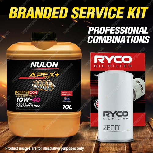 Ryco Oil Filter 10L APXHD10W40 Engine Oil Service Kit for Isuzu D-Max TF 3.0L TD