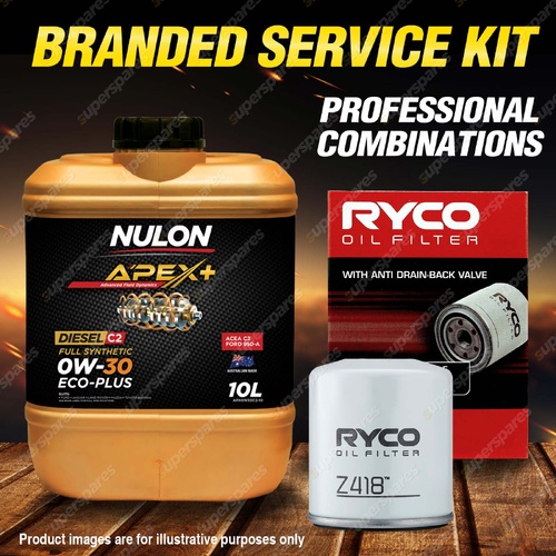 Ryco Oil Filter 10L APX0W30C2 Oil Service Kit for Hilux GUN122 123 125 126 136