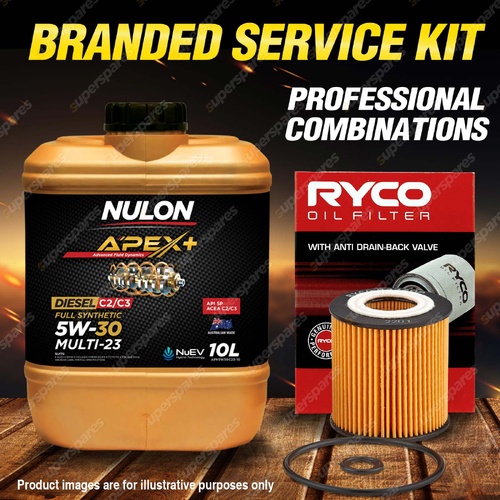 Ryco Oil Filter 10L APX5W30C23 Oil Service Kit for Mazda BT-50 UP 2.2 3.2L TDCi